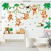 DECOWALL WL4-2013 Monkey Climbing Tree Wall Decals Jungle Animals Wall