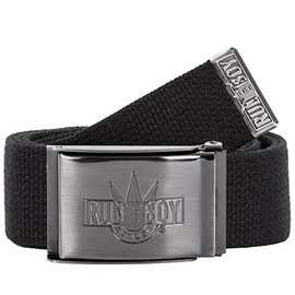 2Stoned Money Belt Safe Belt Unisex 4cm Wide Matte Buckle Rudeboy Stylee for Men and Women, Black (Rudeboy), Classic