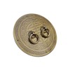Tiazza A Pair Antique Brass Round Plate Pulls Handle Shoe