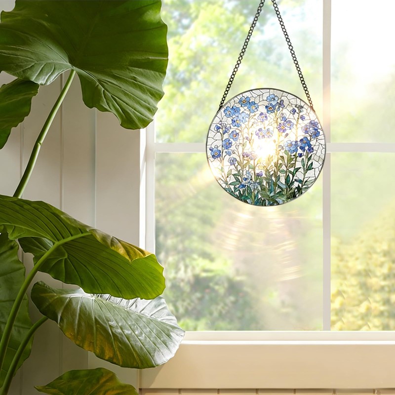 Forget Me Not Gifts, 7.8Inch Sun Catchers for Windows Forget