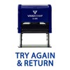 Try Again & Return Teacher Self Inking Rubber Stamp (Blue