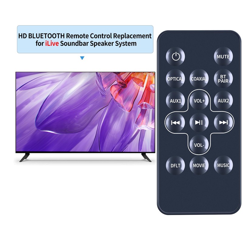 New Remote Control for Logik L32SWLB16 Soundbar System Speaker Remote