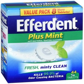 Efferdent Anti-Bacterial Denture Cleanser Tablets Fresh & Clean 44 EA