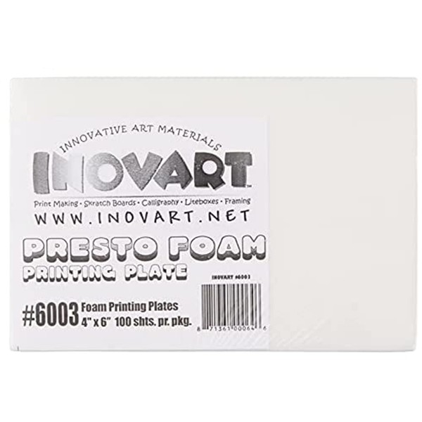 INOVART Presto Foam Printing Plates Econo Pack, 4"x6", 100 Sheets