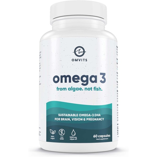 Vegan Omega 3 DHA from Algae Oil 1000mg - 60
