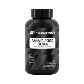 PROWINNER  Amino 2000 BCAA, Suplemento Alimenticio, con Aminoácidos, Creatina y L-Glutamina, Antes y Después del Entrenamiento, 120 Tabletas de 1350mg
