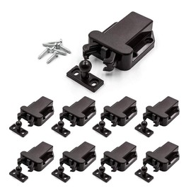 8 Pack Push Latch，Touch Latch Safe Push Latch，Rebound self-Locking Device，Open Catch Lock Drawer Cabinet Catch Touch Latch Cupboard Bedroom