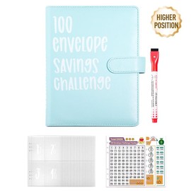 100 Envelope Money Saving Challenge  Budget Binder with Cash Envelopes | Upgraded Finance Organizer for Savings Goals | Personal Finance & Budgeting Hack #MoneySavingChallenge #BudgetGoals #FinancialOrganizer:_Light Blue
