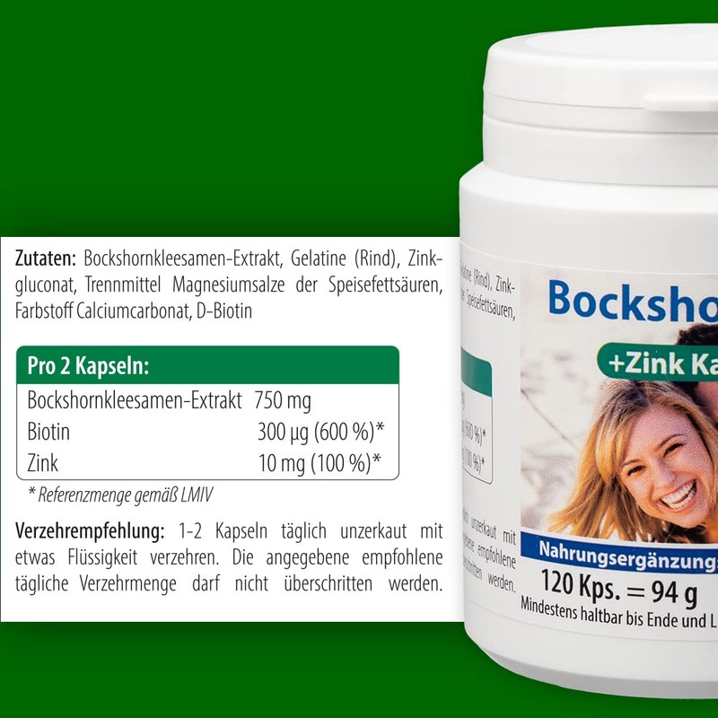 Pharma-Peter Fenugreek + Zinc Capsules, 120 Capsules