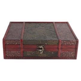 Joyzan Wooden Box, Wood Storage Box Decorative Boxes With Lids Decorative box with Hinged Lid Vintage Decorative Wooden Storage Box Holder for Home or Office