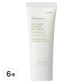 JM Solution Cica Made Calming Soothing Sun Cream SPF50+ PA++++, 6 pieces, 30ml / 제이엠솔루션 시카 마데 카밍 진정 선크림 SPF50+ PA++++, 6개, 30ml