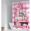 MULTIC Fashion Shower Curtain, Pink & Black Luxury Shower Curtains