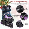 Unbranded Kids Inline Skates 4 Size Adjustable with Light up