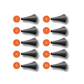 10-Piece Speculum Set for Use with MOBI Smart Bluetooth Otoscope - Professional Grade Accessories for Ear, Nose, and Throat Examination