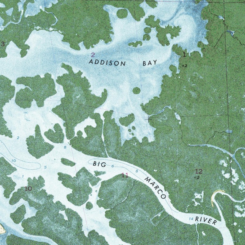 Marco Island 1973 USGS Custom Florida Old Topographial Map 7x7
