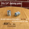 12 Piece Small Threaded Pole Connectors Compatible with Little 3/4"