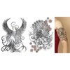 2 Sheets Dragon Tattoo Phoenix Tattoo Temporary Tattoo Arm Tattoo