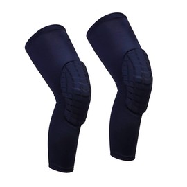 reachtop Knee Pads EVA Padded Crashproof Long Leg Sleeve Compression Knee Braces Youth & Adult - Basketball Football Volleyball