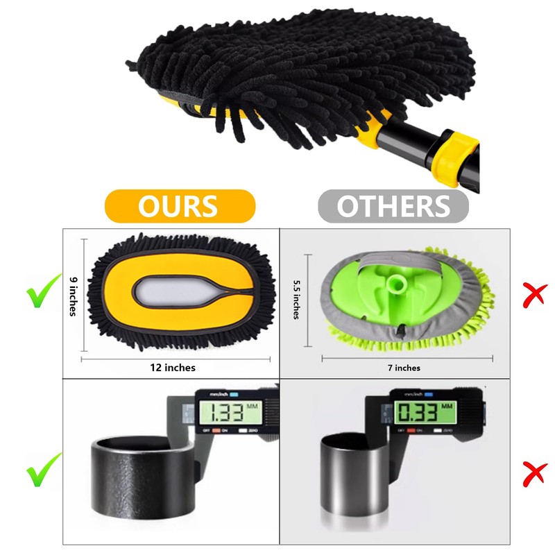 NEZENO 57'' Car Wash Brush with Long Handle Chenille Microfiber