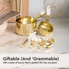 White and Gold Measuring Cups and Spoons Set – 8-Piece