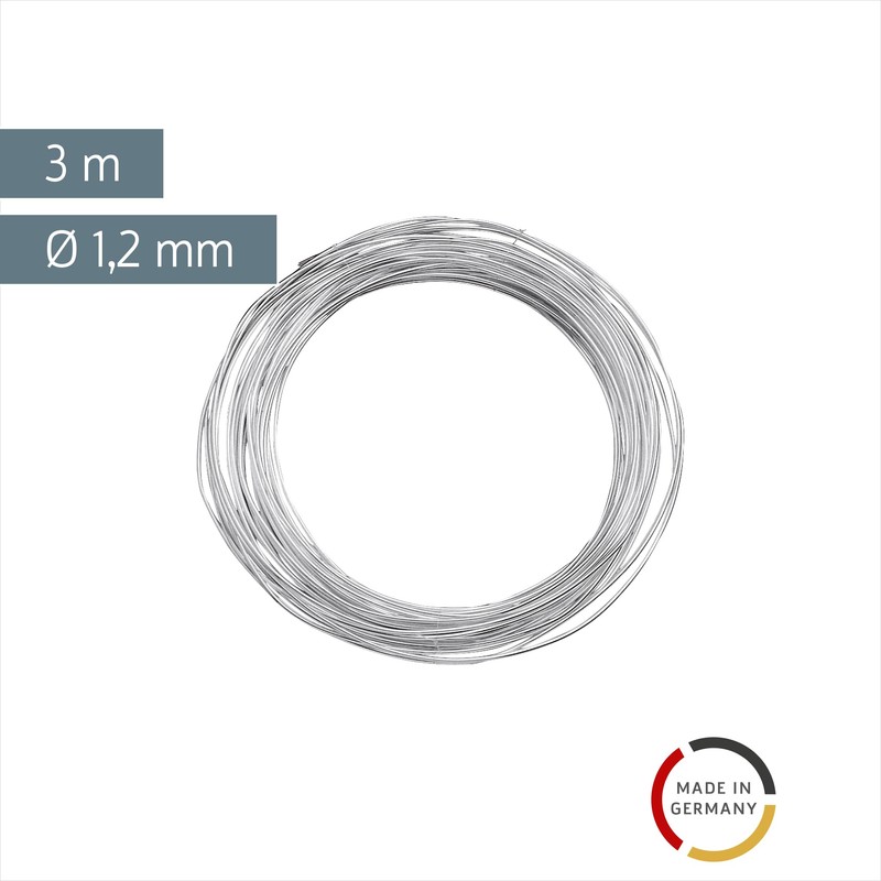 Gütermann/KnorrPrandell 6461123 - Filo Metallico 1,2mm Ø, Colore: Argento