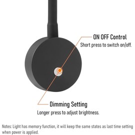 Obeaming 2 Pack RV Dimmable Reading Light, Full Metal & Quick USB Charger, 16-1/2 Inch Length, 12 Volt Flexible LED Spotlight for Motorhome Boat Bedside RV Interior Lighting(Matte Black)