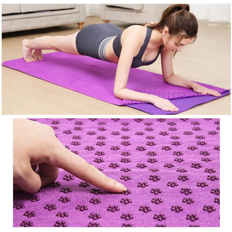 Non-Slip Yoga Towel Mat Fitness Gym Microfiber Blanket, Super Absorbent,