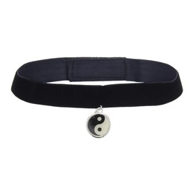 Vintage Velvet Choker/Necklace with Yin & Yang Pendant