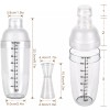 Unbranded Plastic Cocktail Shaker Drink Mixer Bar Tool 700ml, Double