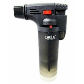 Eagle Jet Torch Gun Lighter Adjustable Flame Windproof Butane Refillable - BLACK