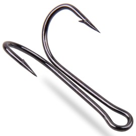 Double Fishing Hooks Frog Hooks, 50pcs High Carbon Steel Dual Frog Hooks Classic Open Shank Double Frog Hooks Barb Fishing Bait Hooks Saltwater Freshwater Size 8#-4/0