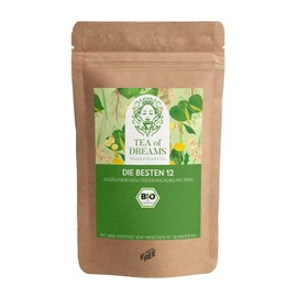 Fastentee Bio | "Die Besten 12" | naturbelassene Kräuterteemischung mit 12 Zutaten und Mate | loser Tee | 150g