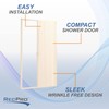 RecPro RV Pleated Folding Shower Door and Frame | Sliding,