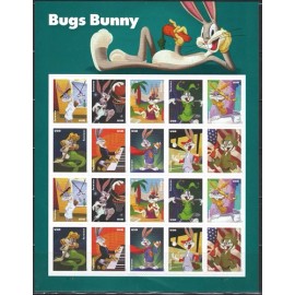 5494-5503 Bugs Bunny Pane of 20 Forever Stamps Mint Sealed