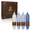 Gradient Blue Taper Candles 4 Pack Short Candlesticks 5inch Short