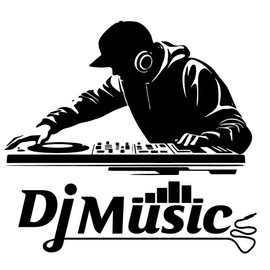 SUPERDANT DJ Music Wall Sticker DJ Music Wall Sticker DJing Wall Sticker Disc Jockey Black Vinyl Wall Sticker for Home Art Wall Sticker for Living Room Bedroom Bar Playroom