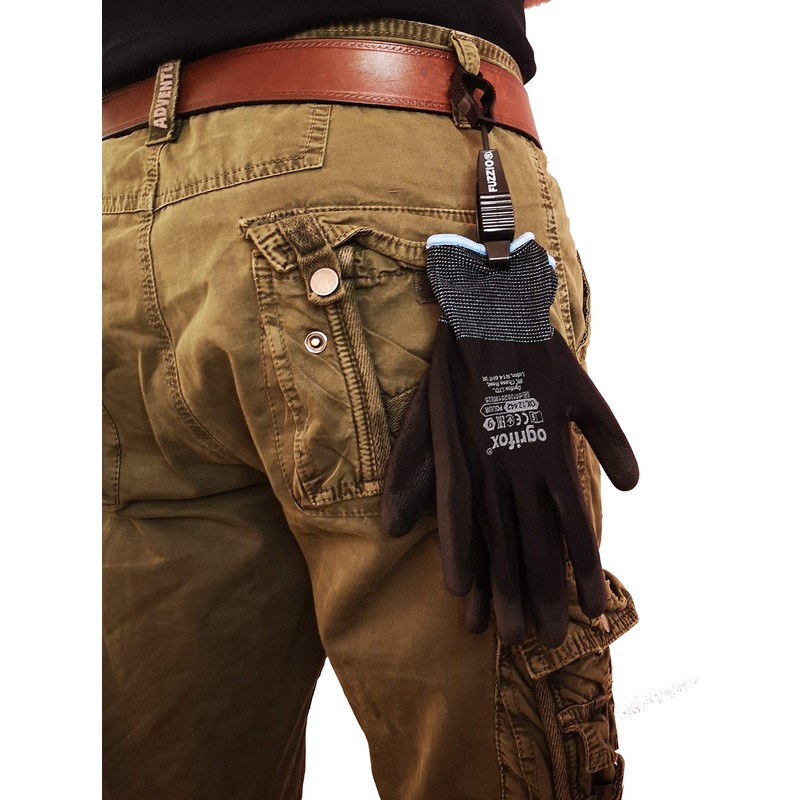 FUZZIO 24 Pairs Ogrifox PU Coated Work Gloves Glove Clips