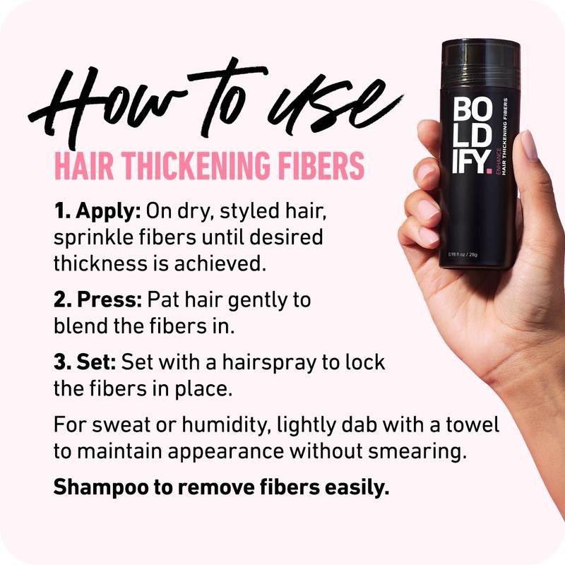 BOLDIFY Hair Thickening Fibers - Fill In Thinning and Fine