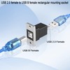 QIANRENON USB B to USB 2.0 Rectangular Panel Print Adapter