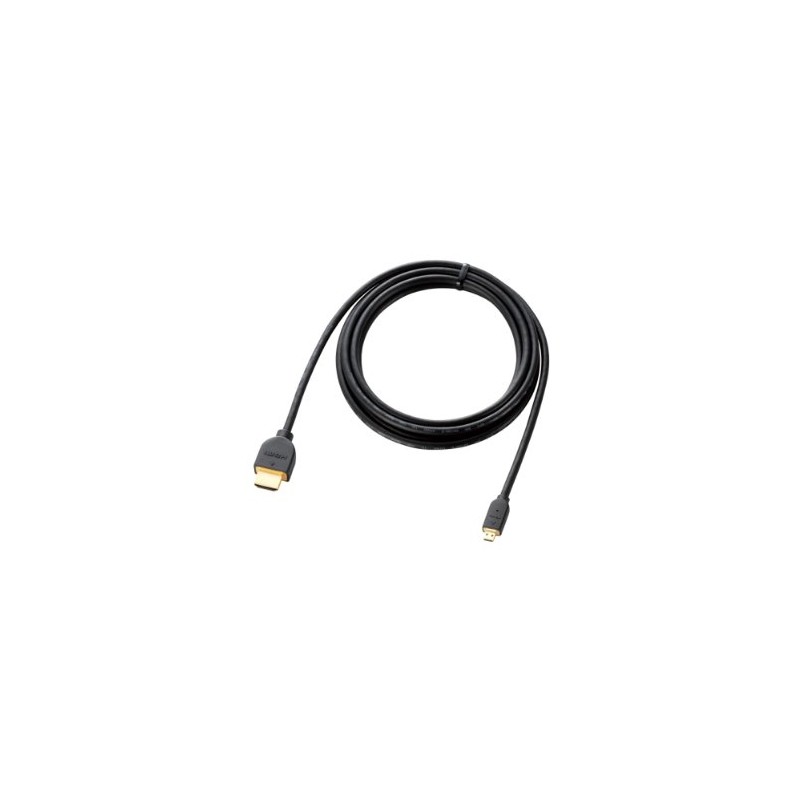 ELECOM タブレットPC用HDMIケーブル 1.4 micro 2m TB-HD14EU20BK