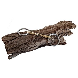 Esposita Water Snaffle Bit Single Broken Brass Rings Stainless Steel 15.5 cm