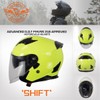 Milwaukee Helmets MPH9823DOT Shift Open Face 3/4 Neon Yellow Helmet