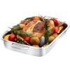 Stainless Steel Roasting Pan with Raised Bottom – 30cm Large
