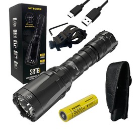 Nitecore SRT6i High Performance SmartRing Rechargeable Flashlight - 2100 Lumens w/ GM06 Offset mount, Battery, Holster and Eco-Sensa USB-C Charging Cable Included