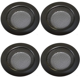 4 PCS Stainless Steel Bathroom Sink,Drain Stoper,Drain Hair Catcher,Shower Drain Cover for Bathtub, Kitchen Sink Strainer, Drain Stopper with (Black, 2.1 in to 4.5 in)