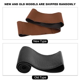 Aramox - Cubierta del Volante, Cubierta Interior del Volante del Coche, Piel de Elefante, Cuero de Grano, Costura DIY con Hilo de Agujas, Accesorio Interior del Coche(Negro)