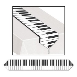 Beistle 57882 Printed Piano Keyboard Table Runner - Pack of 12