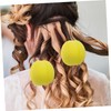 Vaguelly 12pcs Yellow Sponge Curlers Styling Tools for Effortless Curls