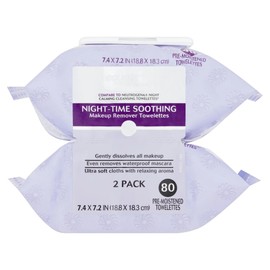 Equate Night-Time Soothing Makeup Remover Wipes, 40 Count, 2 Pack