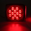 Pair LED Square Lights 12V Trailer Tail Brake Lamp High